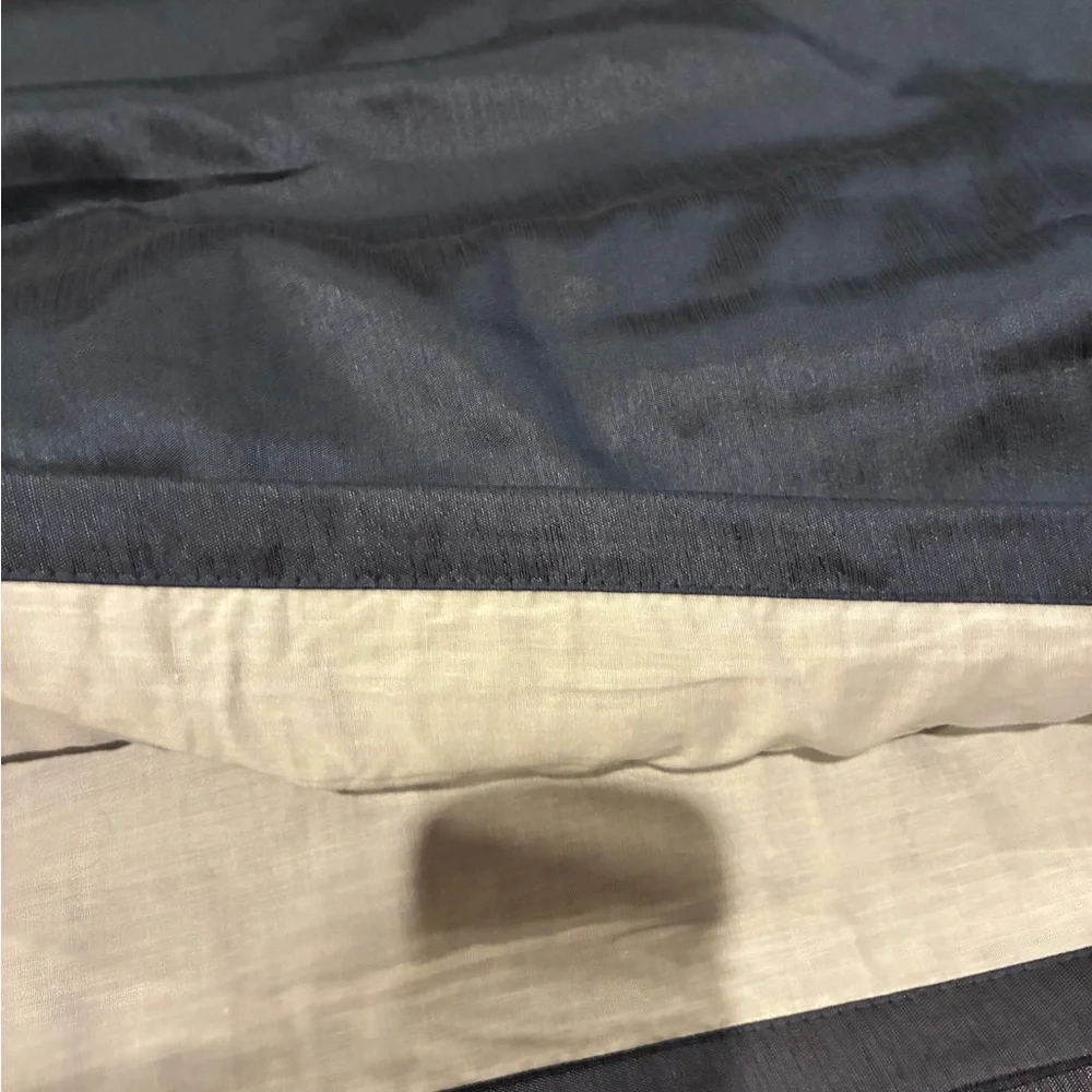 Set of 8 Navy Blue Pinch Pleat Curtains Peri brand Faux Silk